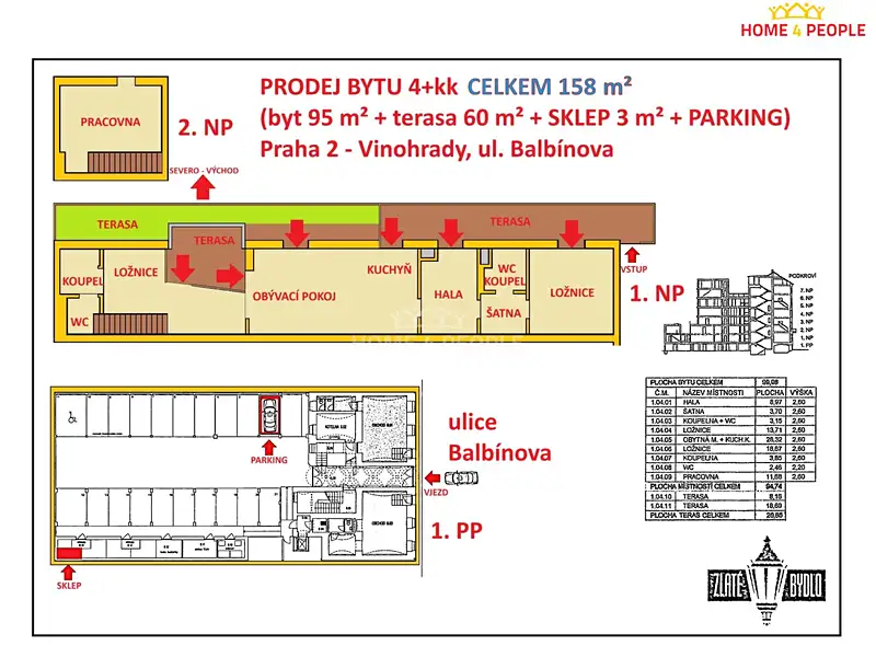 Prodej bytu 4+kk, 158 m², Praha 2, Praha